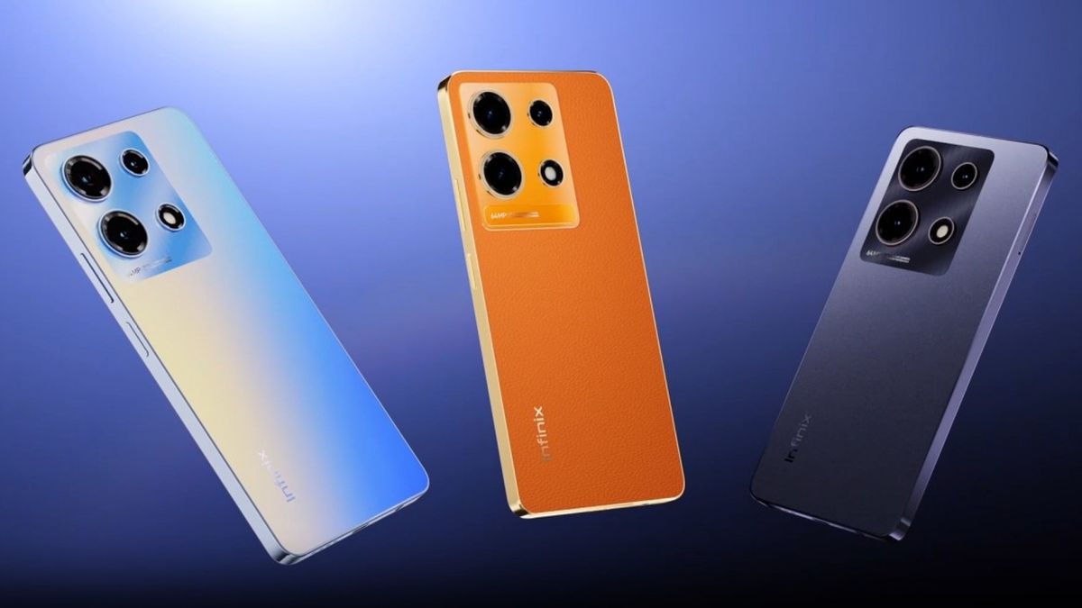 here is a image of three smartphone of Infinix Note 40 with different colour