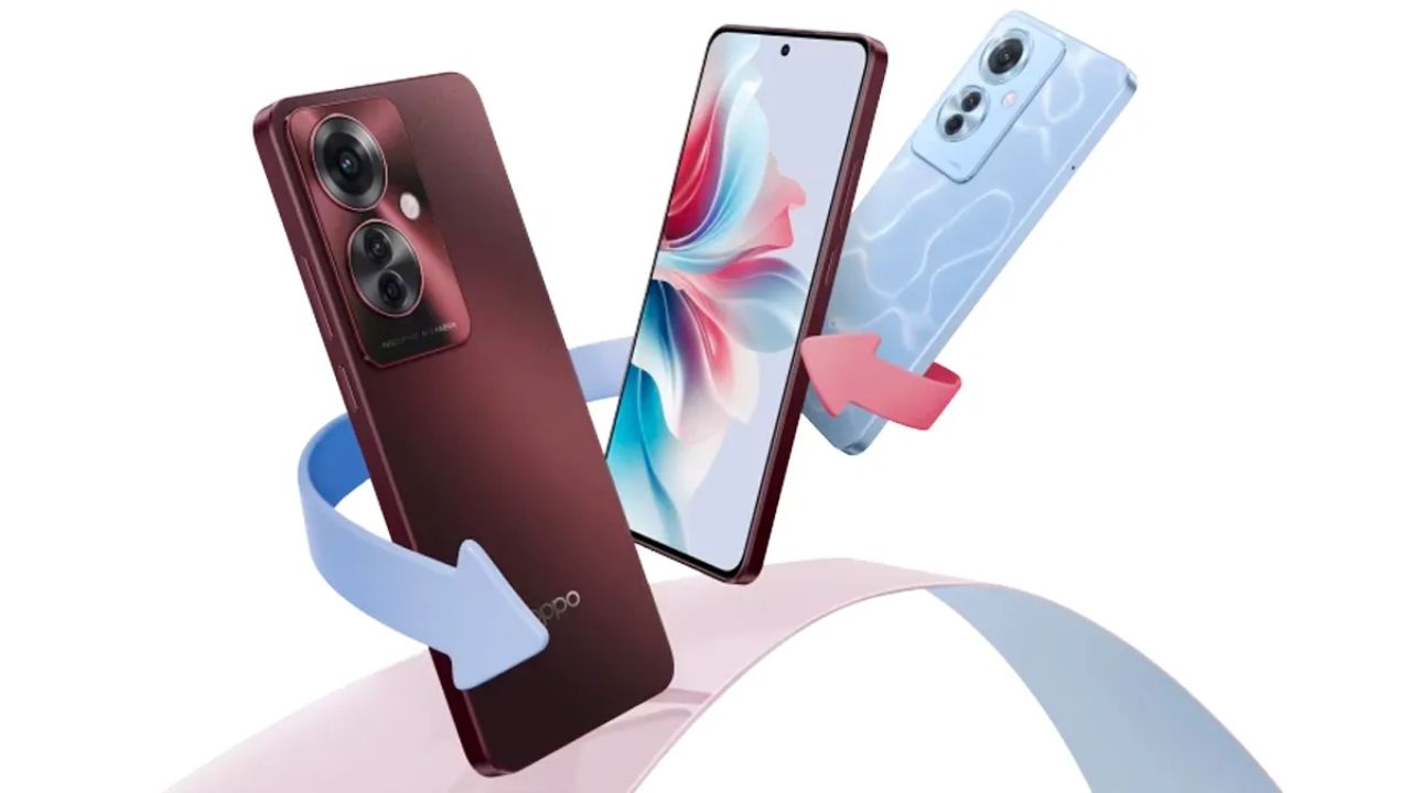 Here is image of three smartphone of Oppo F25 Pro 5G with different colours