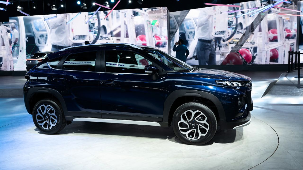 A image of Dark blue colour Toyota Urban Cruiser Tasar which is palaced in an event